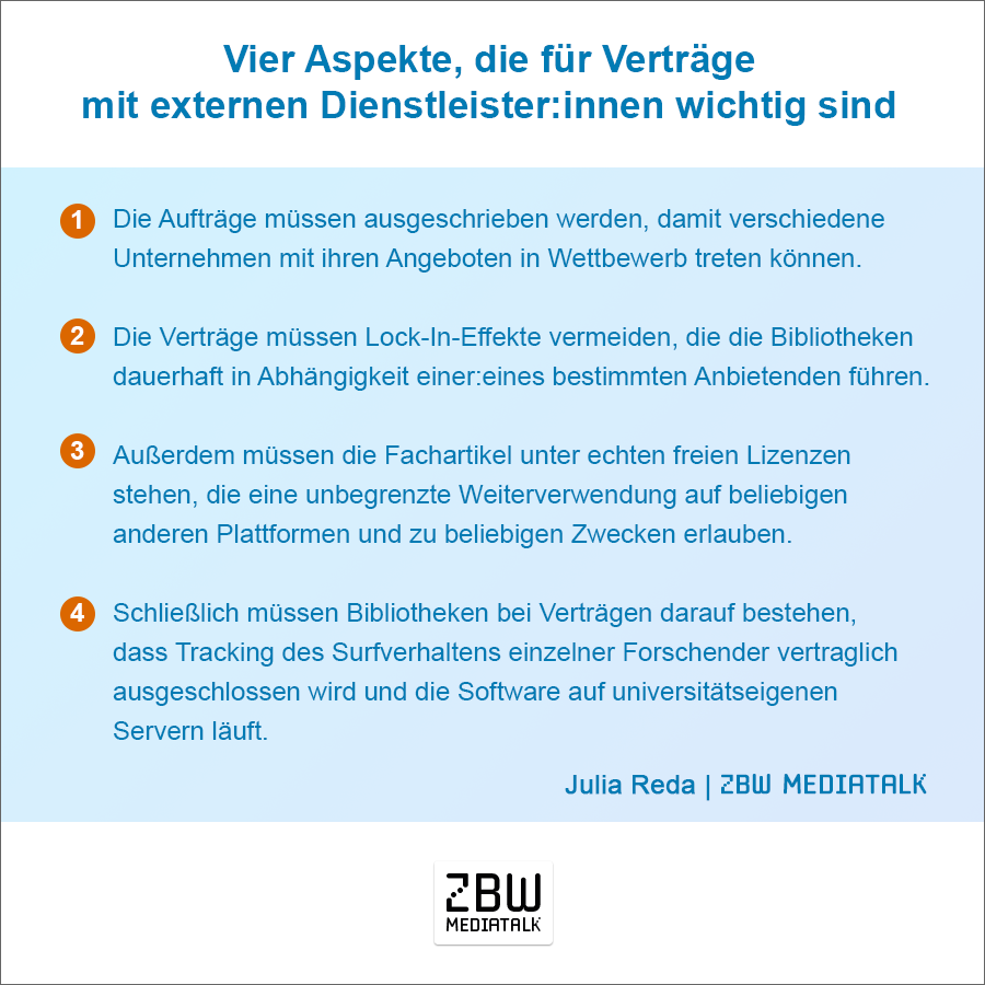Vier Aspekte, die für Verträge mit externen Dienstleister:innen wichtig sind. Die Aspekte kommen gleich auch noch im Text.