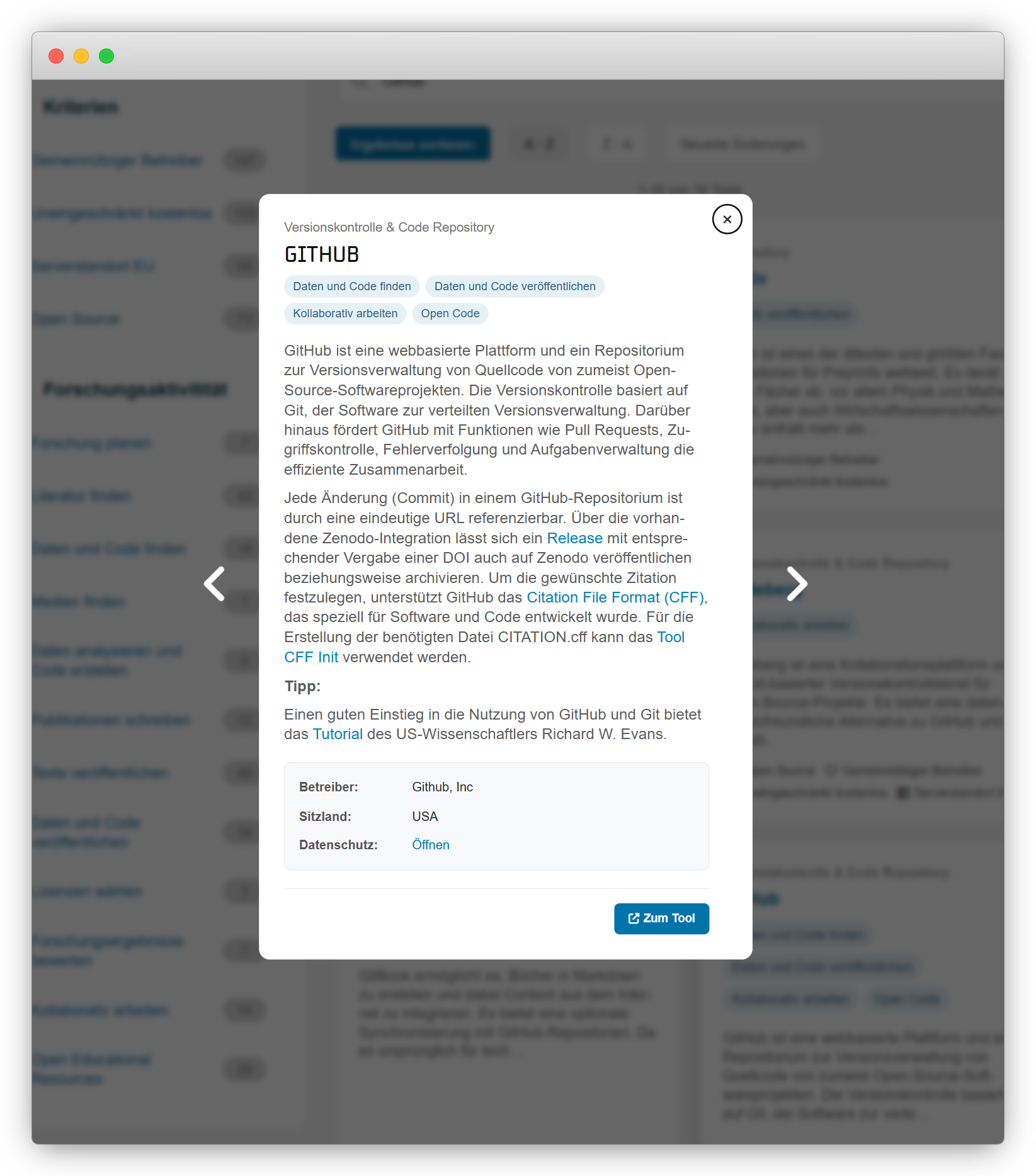 Github Einzelansicht